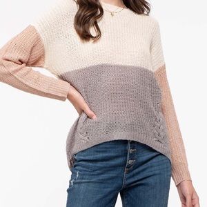DUSTY PINK LONG SLEEVE SWEATER